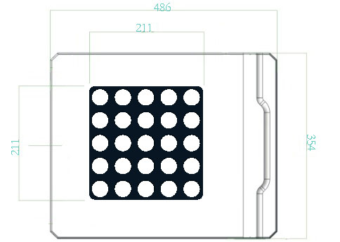 高溫石墨消解儀儀器的俯面安裝示意圖